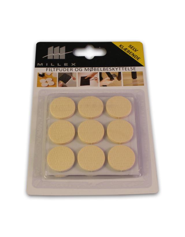 MILLEX 18 STK FILTDUPPER - 25 MM - HVID