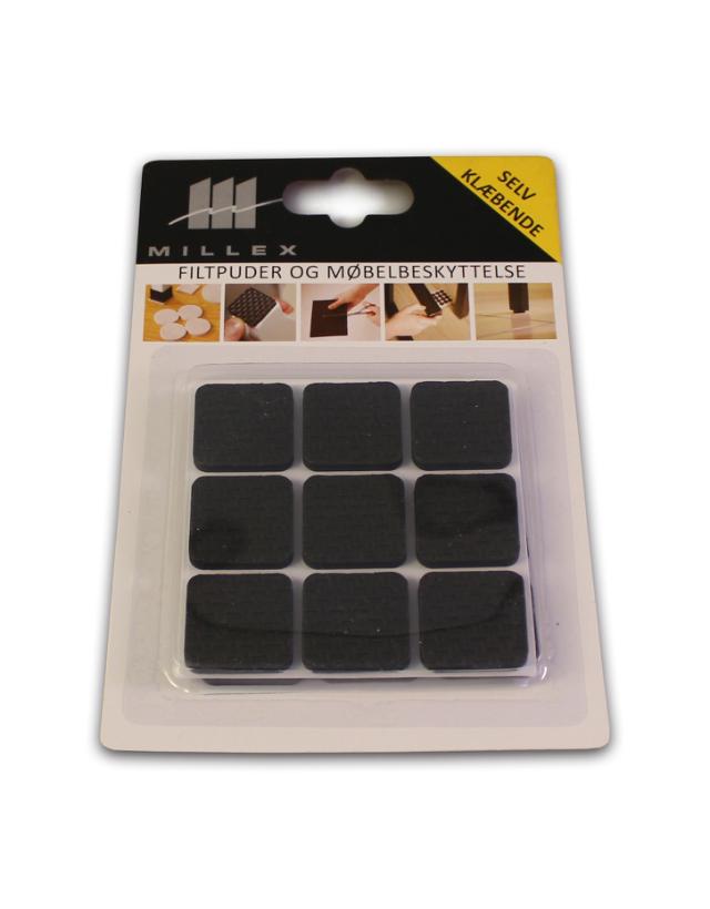 MILLEX 18 STK FILTDUPPER - 25 MM - SORT