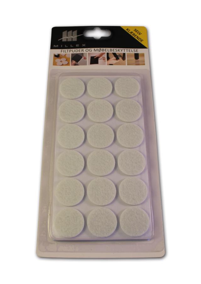 MILLEX 36 STK FILTDUPPER - 30 MM - HVID
