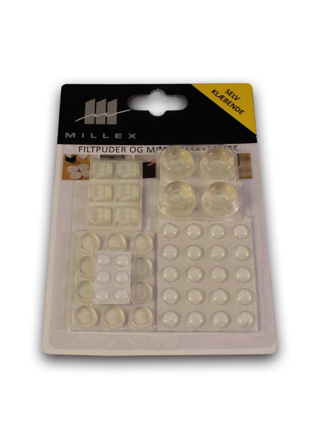 MILLEX 48 STK ANSLAGSPUDER - ASSORTERET - TRANSPARENT