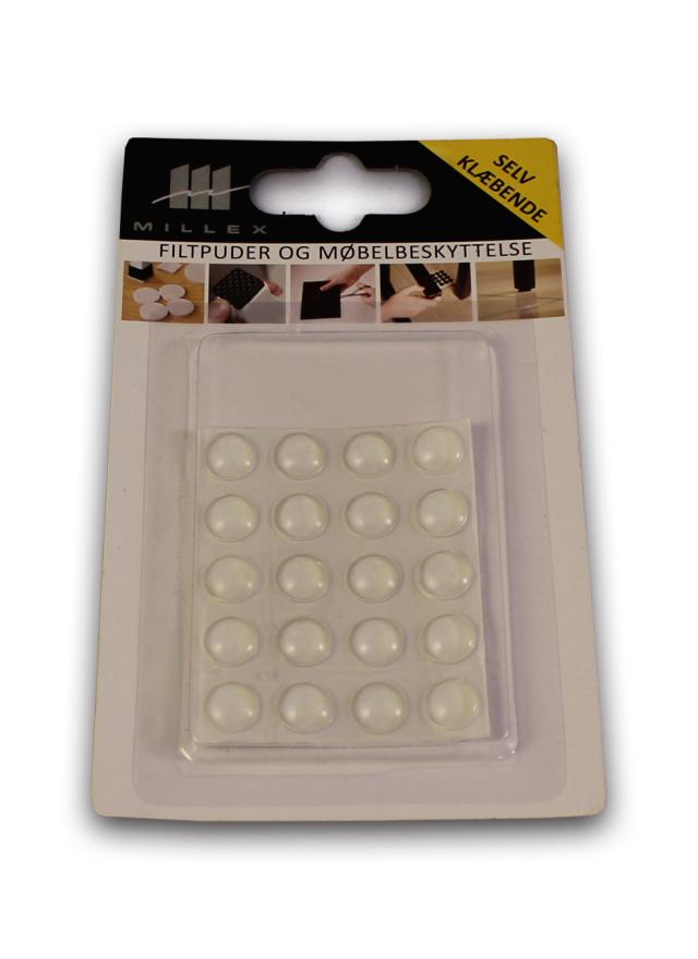 MILLEX 20 STK DUPPER - Ø10 X 4 MM - TRANSPARENT