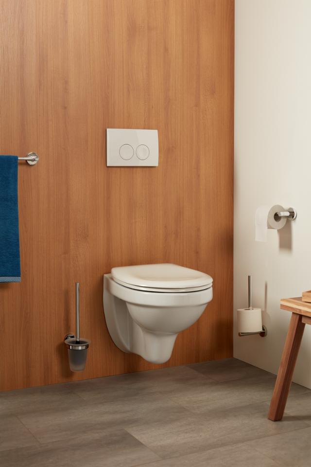 HACEKA KOSMOS CHROME TOILETRULLEHOLDER - HØJREVINKLET