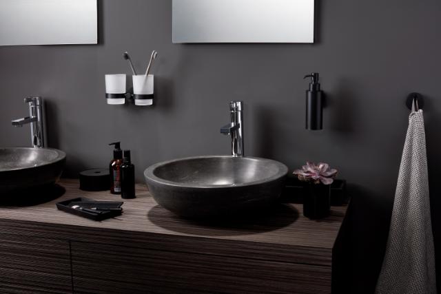 HACEKA KOSMOS MAT BLACK GLAS KOPHOLDER