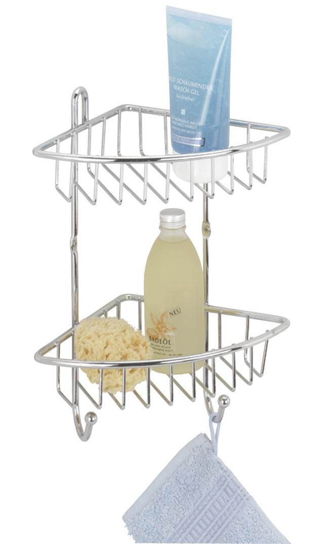 WENKO MILANO DOBBELT HJØRNEHYLDE (LILLE) - KROM