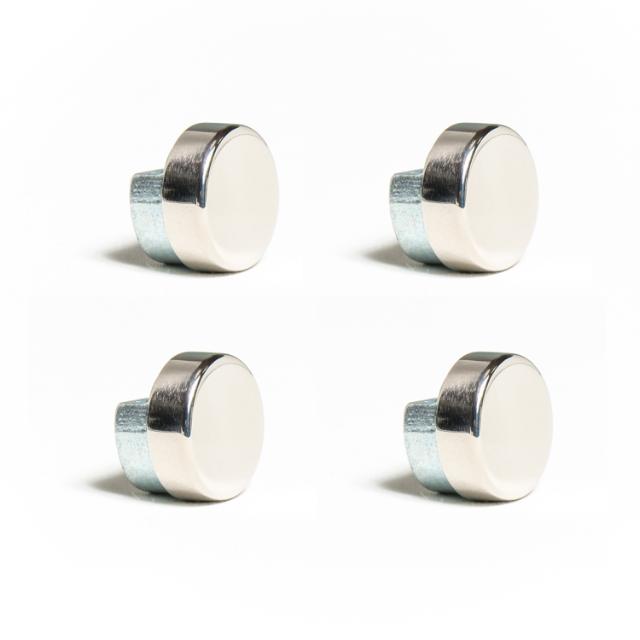 MILLEX SPEJLBESLAG 4 STK RUNDE -  Ø22 MM - MAT KROM