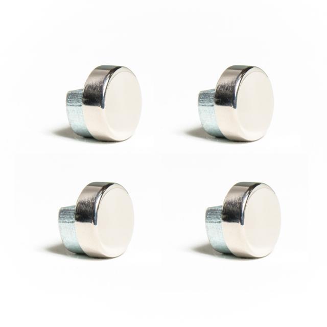 MILLEX SPEJLBESLAG 4 STK RUNDE -  Ø22 MM - BLANK KROM