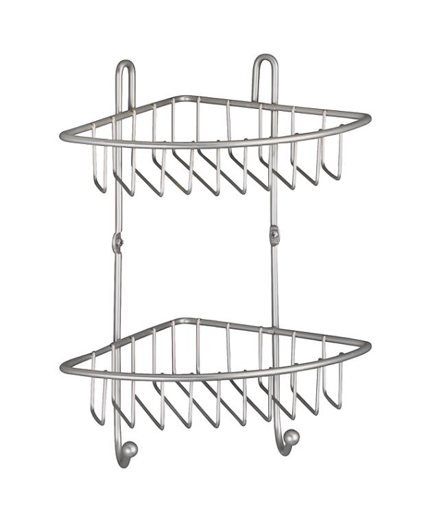 WENKO MILANO DOBBELT HJØRNEHYLDE (L) BØRSTET
