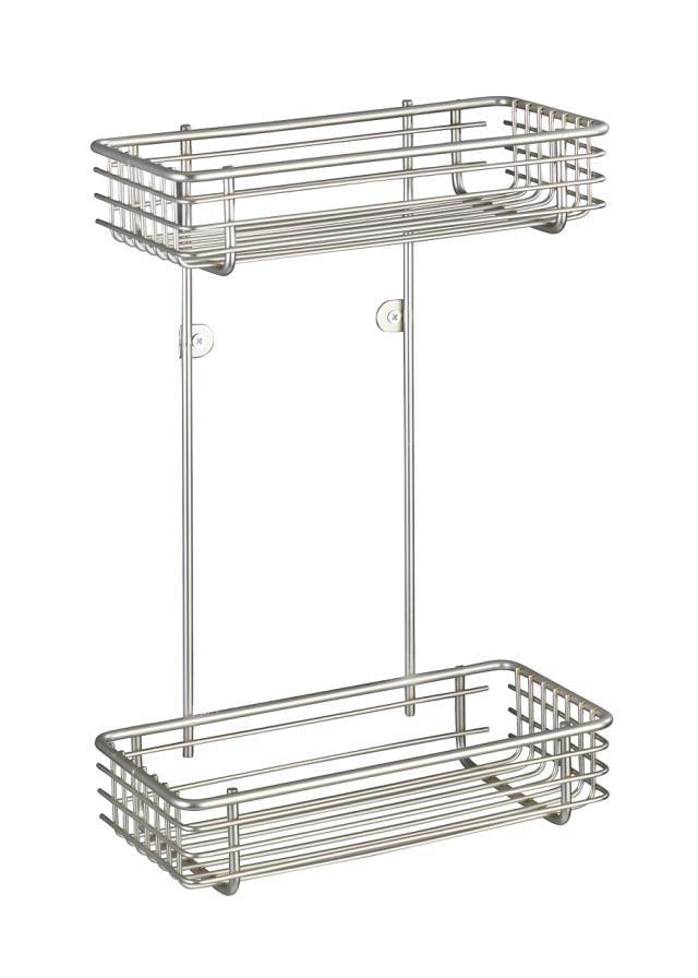 *WENKO MILANO DOBBELT KOSMETIKKURV - BØRSTET