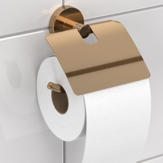 HACEKA KOSMOS BRUSHED COBBER TOILETPAPIRHOLDER MED LÅG