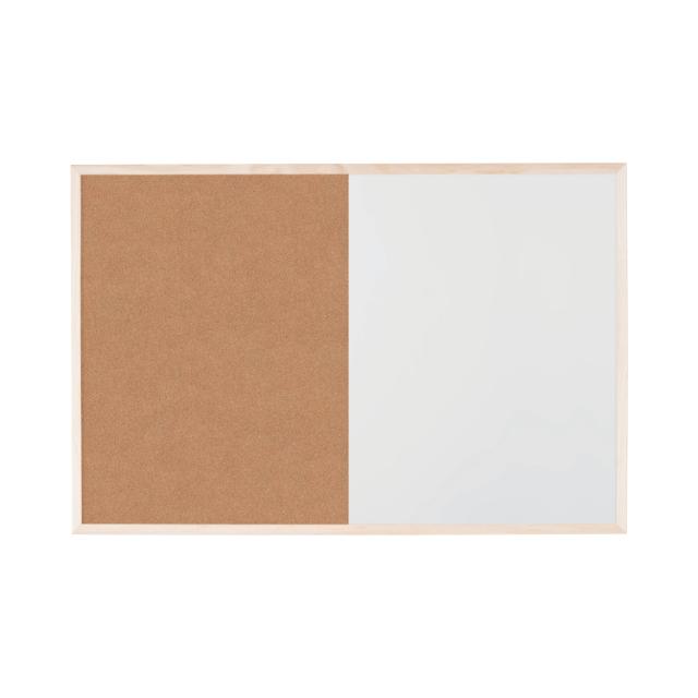 MILLEX KOMBI TAVLE - KORK/MAGNET M/ TRÆRAMME - KORK/HVID