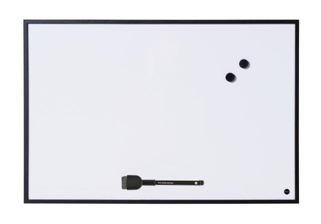 MILLEX MAGNETISK TAVLE M/ SORT RAMME - HVID