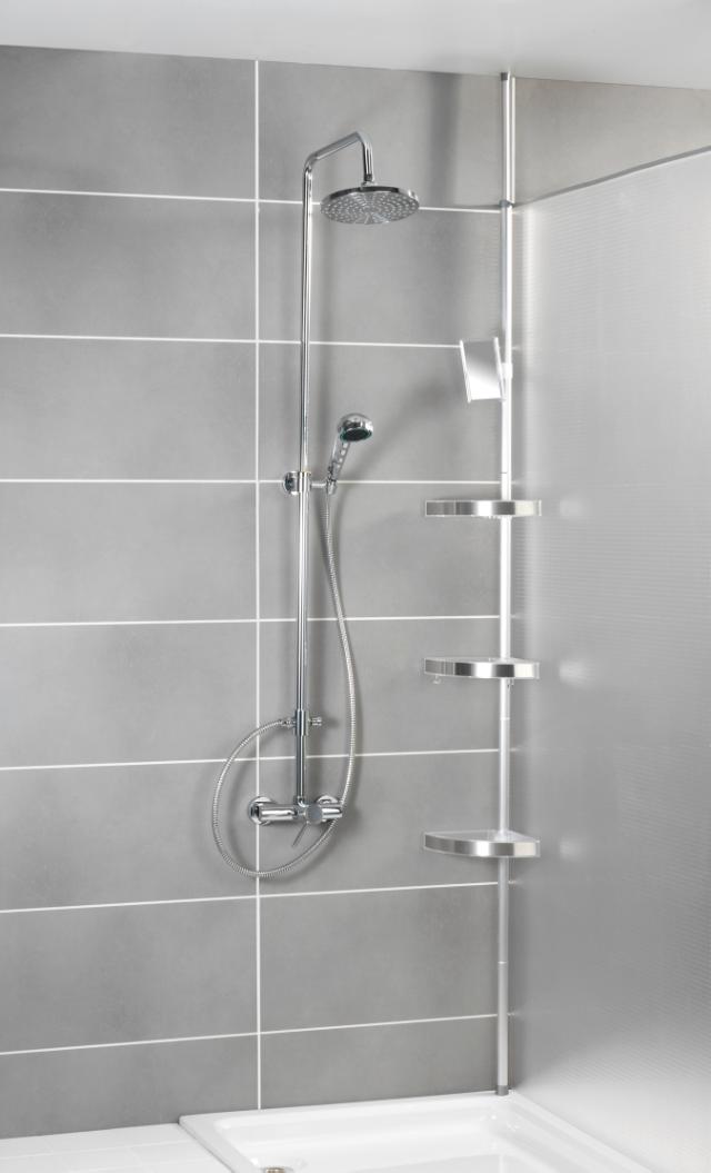 WENKO PREMIUM TELESKOP HJØRNEHYLDE - MAT KROM