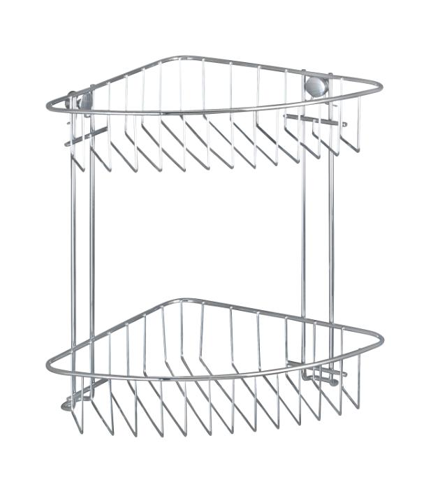 WENKO CLASSIC DOBBELT HJØRNEHYLDE - KROM
