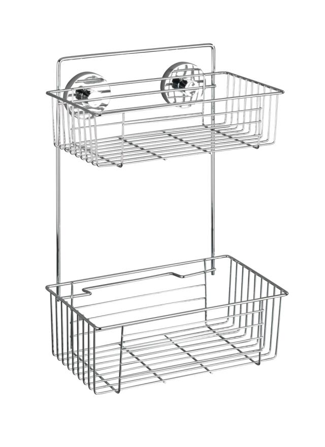 WENKO VACUUM-LOC DOBBELT KOSMETIKKURV - KROM