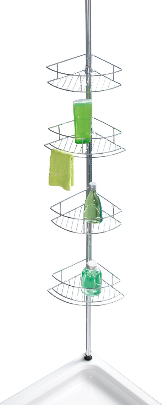 WENKO DOLCEDO TELESKOP HJØRNEHYLDE - RUSTFRI STÅL