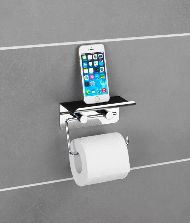 WENKO SMARTPHONE TOILETRULLEHOLDER - KROM
