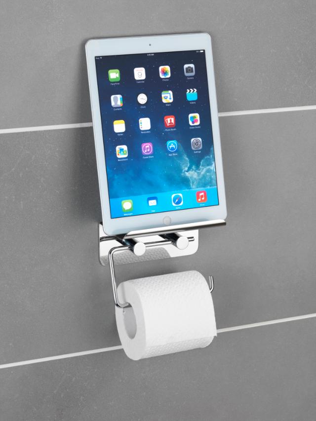 WENKO SMARTPHONE TOILETRULLEHOLDER - KROM