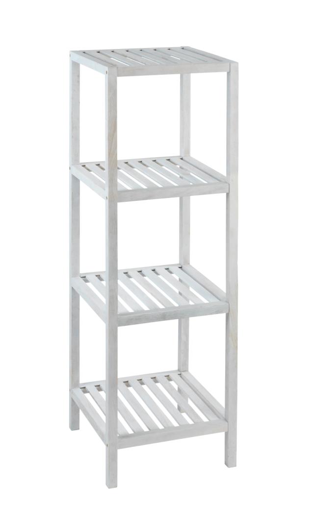 WENKO NORWAY BADREOL M/ 4 HYLDER - HVID