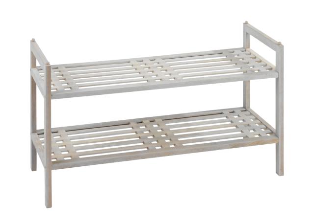 WENKO NORWAY BADREOL M/ 2 HYLDER - HVID