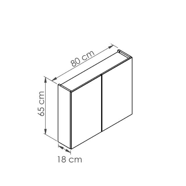 ALLIBERT ASTON SPEJLSKAB 80 CM - ARLINGTON EG