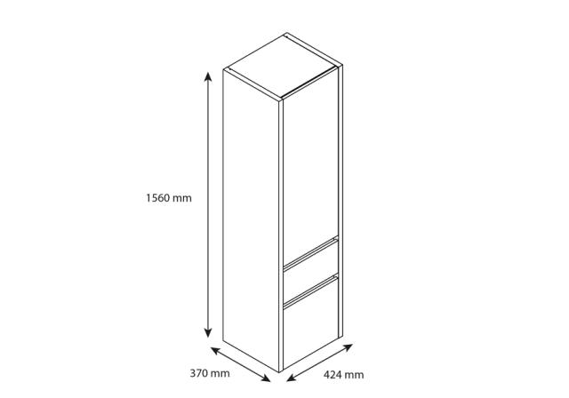 ALLIBERT ASTON HØJSKAB - VINTAGE EG