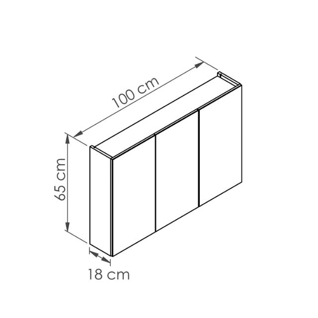 ALLIBERT ASTON SKAB 100 CM - ARLINGTON EG