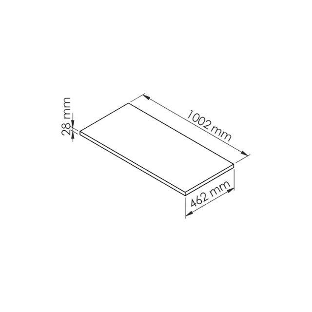 ALLIBERT ASTON BORDPLADE 100 CM - ARLINGTON EG