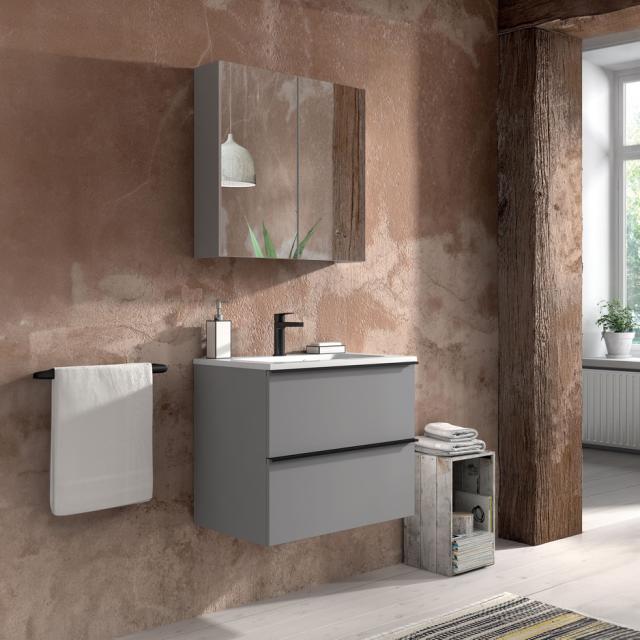 ALLIBERT LOOK SPEJLSKAB - MAT GRÅ