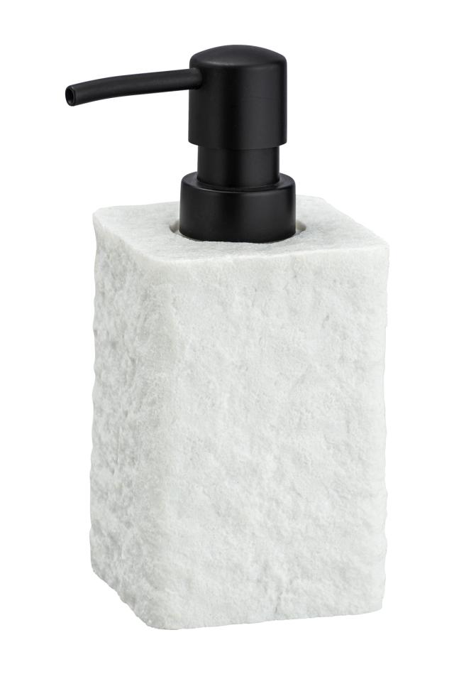 WENKO VILLATA SÆBEDISP - HVID, POLYRESIN