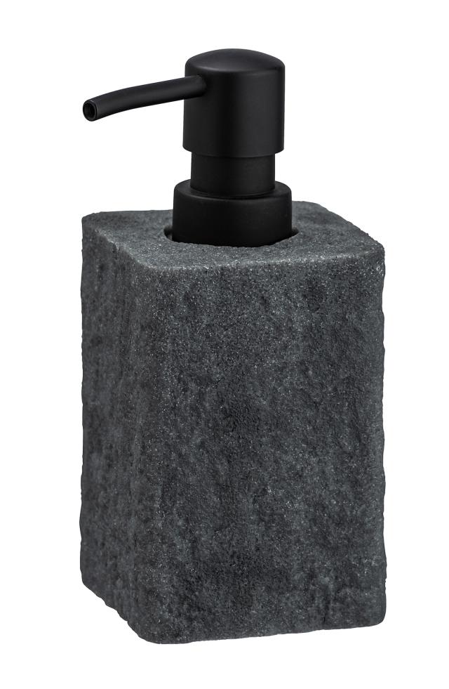 WENKO VILLATA SÆBEDISP - SORT, POLYRESIN