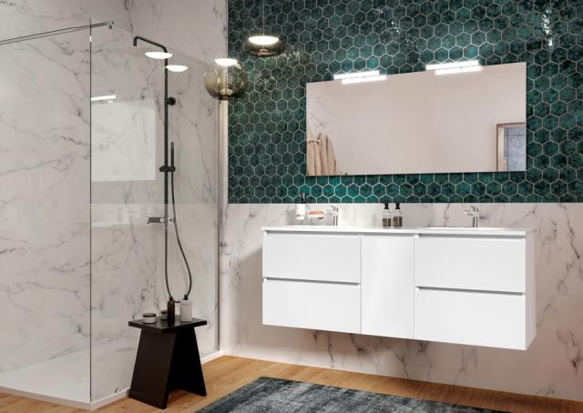 ALLIBERT LUNIK UNDERSKAB 150 CM - HVID HØJGLANS