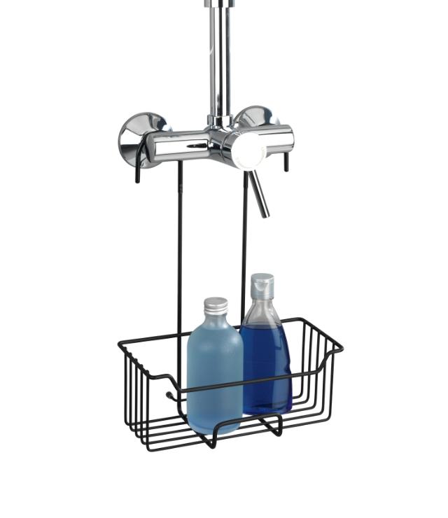 WENKO MILO SHOWERCADDY TIL TERMOSTAT - MAT SORT