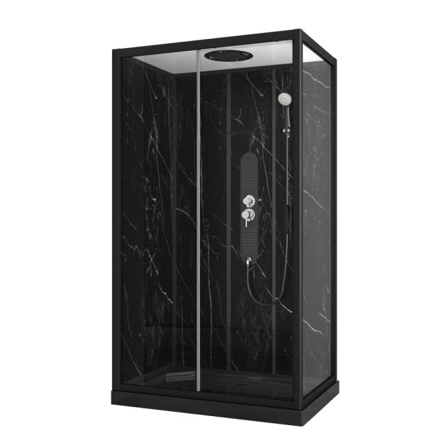 ALLIBERT ALEP BRUSEKABINE - KLAR GLAS / SORT