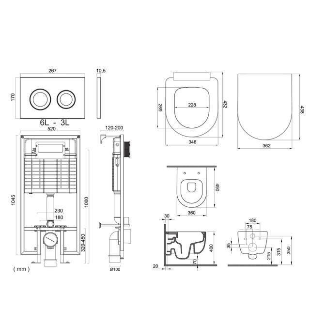 ALLIBERT KASTELO KOMPLET SÆT - MAT SORT