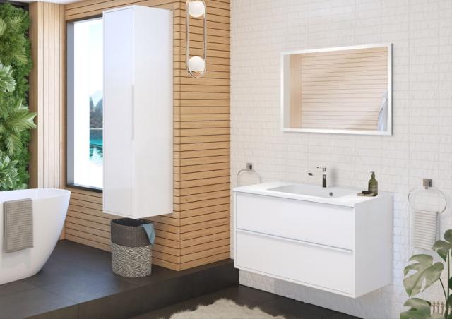 ALLIBERT BORDER UNDERSKAB 100 CM - HVID HØJGLANS