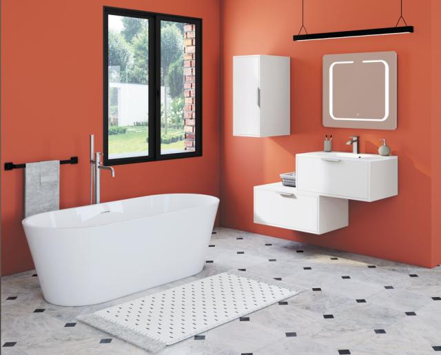 ALLIBERT EVO KABINET 80 CM - HVID HØJGLANS