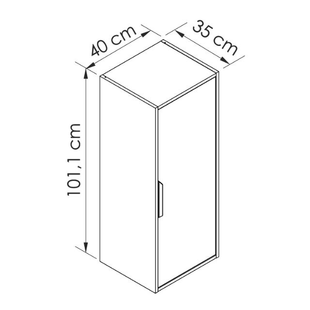 ALLIBERT EVO KABINET 80 CM - HVID HØJGLANS