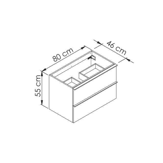 ALLIBERT LOFT-GAME UNDERSKAB 80 CM - HALIFAX EG