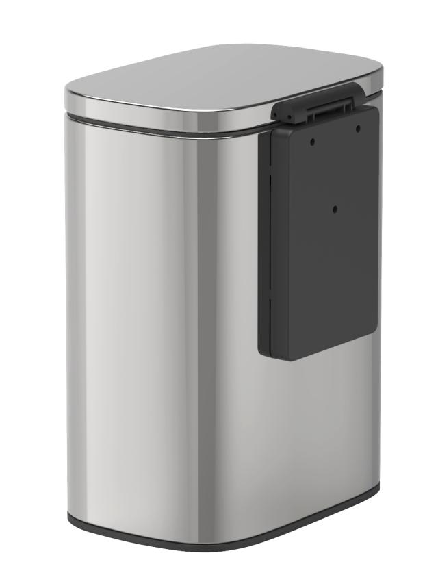 WENKO SARE VÆGMONTERET SKRALDESPAND 5L - RUSTFRI STÅL SHINY