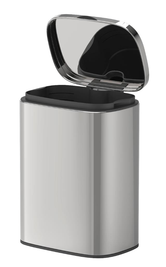 WENKO SARE VÆGMONTERET SKRALDESPAND 5L - RUSTFRI STÅL SHINY