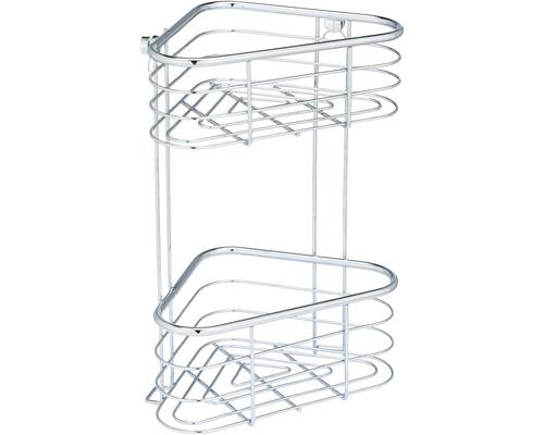 WENKO TRESTINA HJØRNEHYLDE M/2 HYLDER - KROM