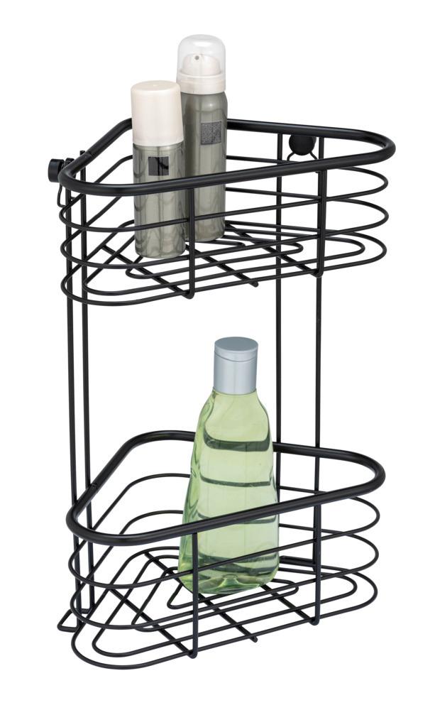 WENKO TRESTINA HJØRNEHYLDE M/2 HYLDER - SORT