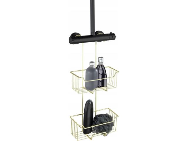 WENKO SHOWER CADDY M/ 2/HYLDER - GULD