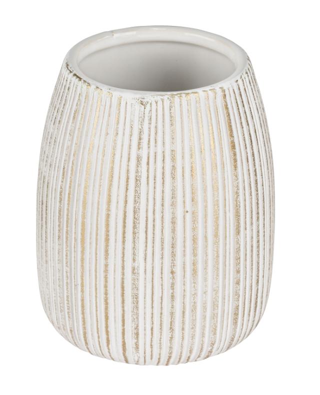 WENKO PASCOLI TANDKRUS - HVID / GULD