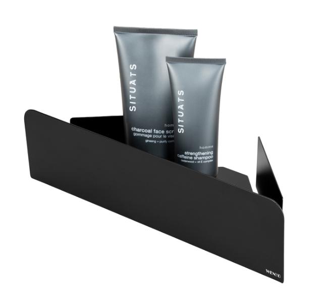 WENKO LIZAN TURBO-LOC HJØRNEHYLDE T/ BAD - SORT