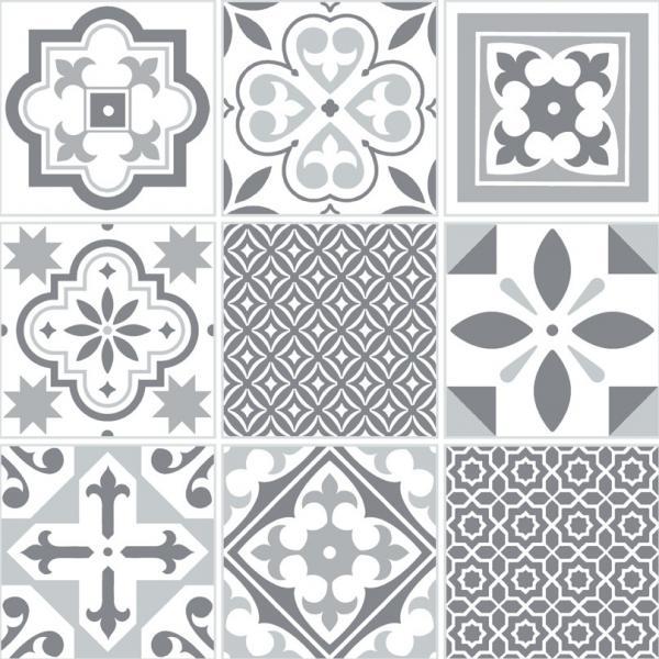 D-C-FIX CLASSIC GULVFLISER - GREY ORIENTAL TILES