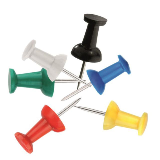 CONNEX TRYKSTIFTER - 20 STK - ASS. FARVET