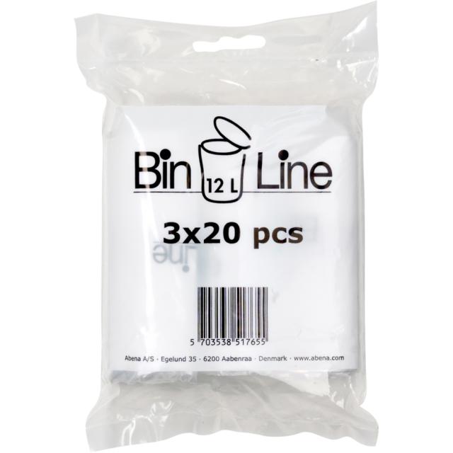 HOUSE BIN-LINE POSE 3-PACK - 12L - TRANSPARENT