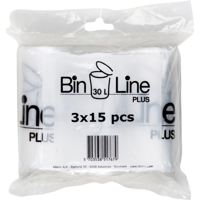 HOUSE BIN-LINE POSE 3-PACK - 30L - TRANSPARENT