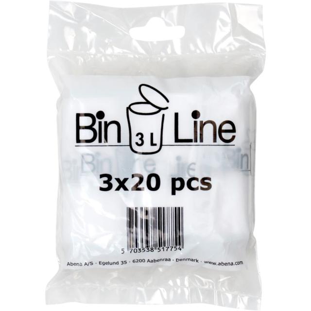 HOUSE BIN-LINE POSE 3-PACK - 3L - TRANSPARENT